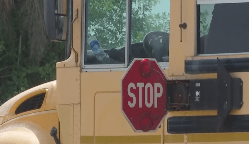 School bus displays stop signage. (Credit: WINK News)