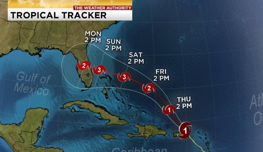 Tropical tracker. (Credit: The Weather Authority)