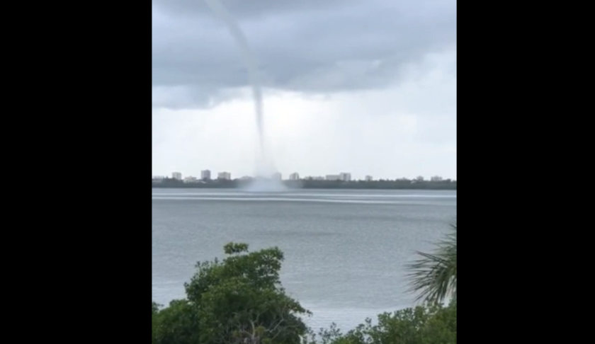 Waterspout in Marco Island on Sunday, Aug. 4. (Credit: Denise Askew Galpin)