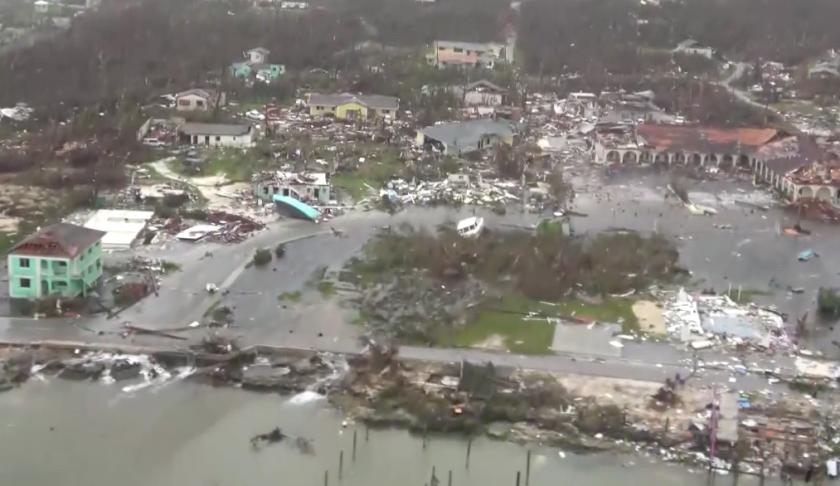 Among the devastation by Hurricane Dorian in the Bahamas. (Credit: WINK News)
