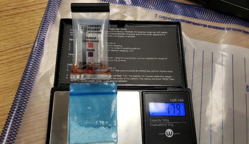 FILE - Fentanyl with test kit. (Credit: Lee County Sheriff's Office/FILE)
