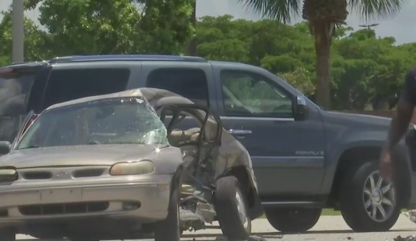 Hit-and-run crash that left a woman dead. (Credit: WINK News)