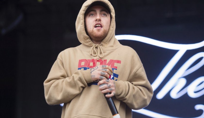 FILE - In this Oct. 2, 2016 file photo, Mac Miller performs at the 2016 The Meadows Music and Arts Festivals at Citi Field in Flushing, New York. Authorities say an Arizona man has become the second person arrested on drug charges in the investigation of the overdose death of the rapper. Havasu City, Ariz., police said Tuesday, Sept. 24, 2019, that Ryan Reavis has been charged with possession of marijuana and prescription drugs. (Photo by Scott Roth/Invision/AP, File)