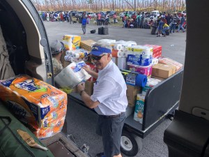 Mayor Randy Henderson drops off supplies to the Bahamas. (Credit: Mayor's office)