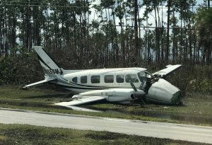Plane in the Bahamas wrecked by Hurricane Dorian. (Credit: Glass family)