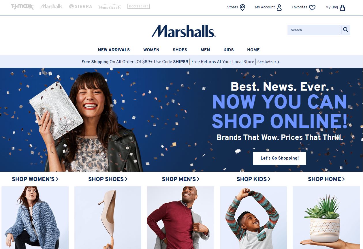 Marshalls Launches Its First Online Store