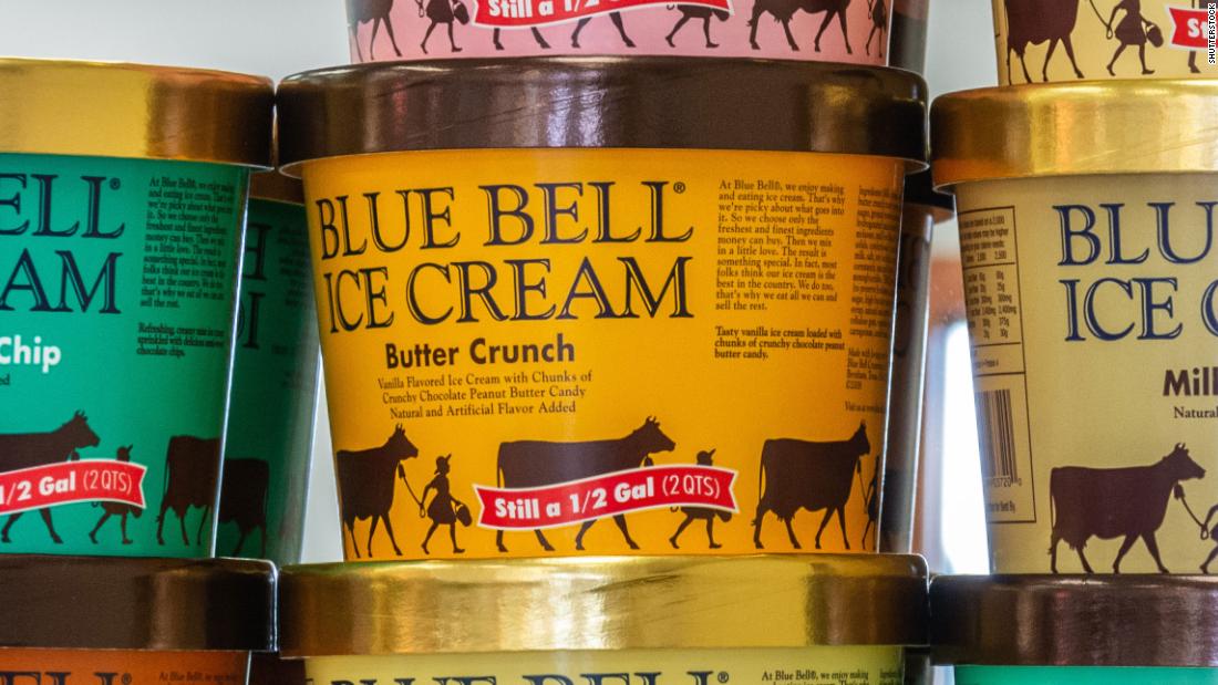 Blue Bell recalls a batch of its 'Butter Crunch Ice Cream' for having a