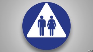 Bathroom Sign symbol illustration. (Credit: MGN)