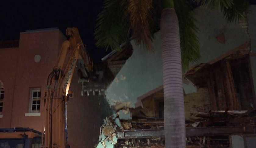 Once a century old building in downtown Fort Myers is now in ruins. (Credit: WINK News)