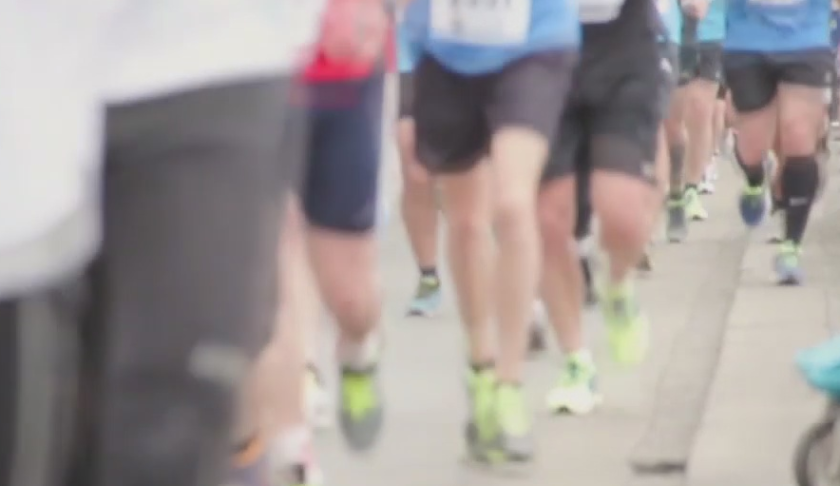 People running in a 5K. (Credit: WINK News)