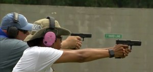 Teachers at a shooting range. (Credit: WINK News)