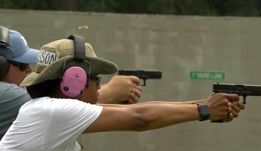 Teachers at a shooting range. (Credit: WINK News)