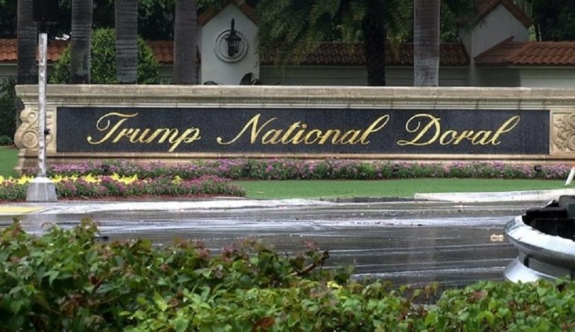 FILE - This June 2, 2017, file image made from video shows the Trump National Doral in Doral, Fla. President Donald Trump said on Twitter on Saturday, Oct. 19, 2019, he is reversing his plan to hold the next Group of Seven world leaders' meeting at his Doral, Florida, golf resort. (AP Photo/Alex Sanz, File)