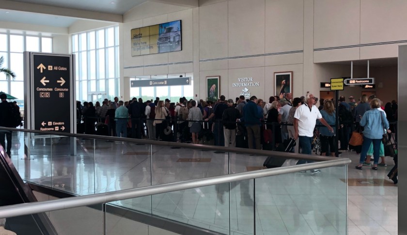 People missing flights because of long lines at RSW Wednesday morning. (Credit: WINK News)