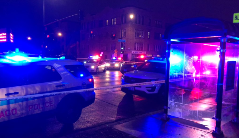 Scene of the shooting. (Credit: CBS Chicago)
