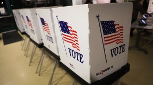 Voting booth. (Credit: CBS New York)