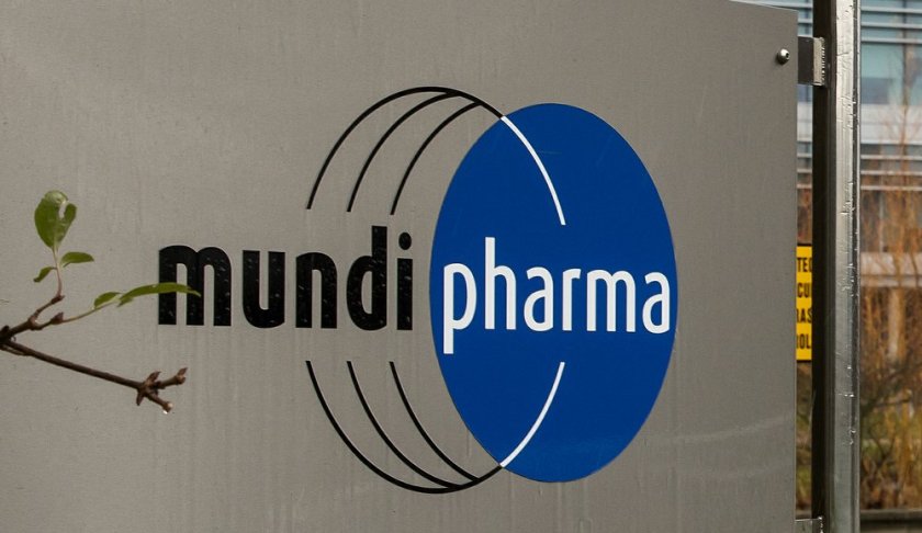 This Dec. 12, 2019, photo shows a sign at the Mundipharma International headquarters at Cambridge Science Park in England. Mundipharma is the international affiliate of Purdue Pharma, the maker of the blockbuster painkiller OxyContin. Mundipharma is now marketing Nyxoid, a new brand of naloxone, an opioid overdose reversal medication. (AP Photo/Leila Coker)
