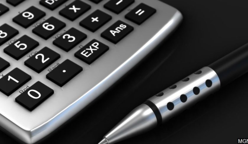 Calculator to use while filing federal income tax withholding forms. (Credit: MGN)