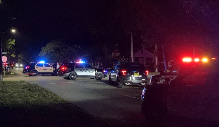Large police presence in Fort Myers neighborhood Tuesday evening. (Credit: WINK News)