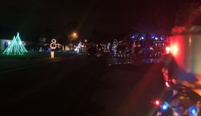 Portion of the holiday lights at Victoria Park. (Credit:: WINK News)