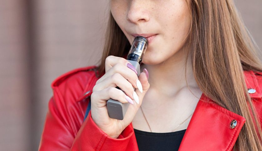 Outside the White House on Friday, President Trump said the age to purchase vaping products in the United States could rise to 21. (Credit: Shutterstock)