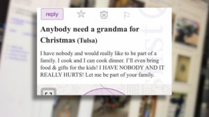 A post on Craigslist is pulling at heartstrings, titled, "Anybody need a grandma for Christmas?" (Credit: KJRH)