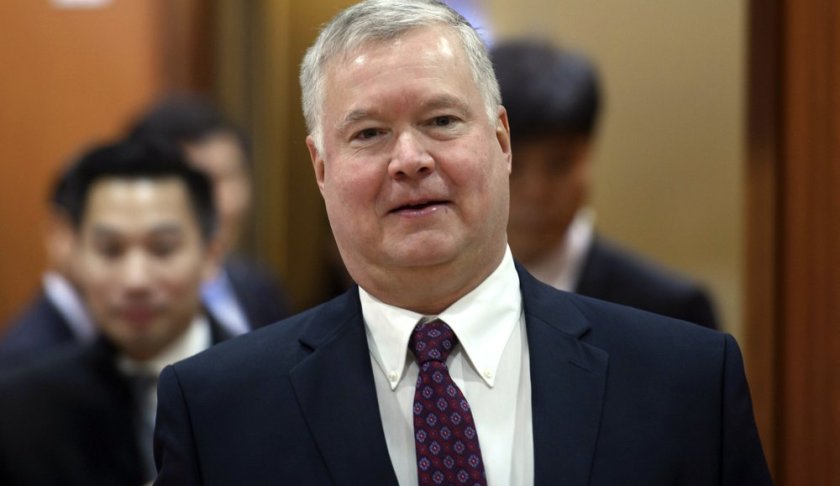 In this Dec. 16, 2019, photo, U.S. Special Representative for North Korea Stephen Biegun arrives for a meeting with South Korea's Vice Foreign Minister Cho Sei-young at the foreign ministry in Seoul, South Korea. Biegun was approved as Secretary of State Mike Pompeo's new deputy, assuring a degree of continuity at the helm of U.S. diplomacy should he resign for a potential Senate bid. (Ed Jones/Pool Photo via AP)