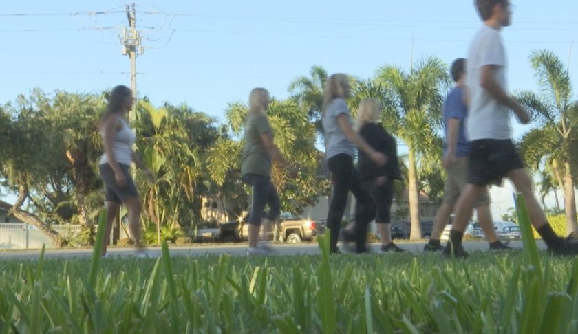 Cape Coral teacher organizes walk to help animals in the Bahamas. (Credit: WINK News)