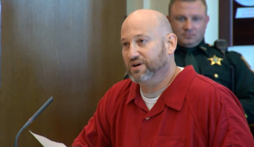 Mark Sievers, as he reads his statement in court on Friday, Jan. 3. (Credit: WINK News)