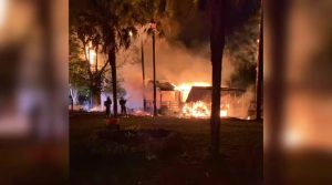 Collier County woman's home that was burned down due to a fire. (Credit: WINK News)