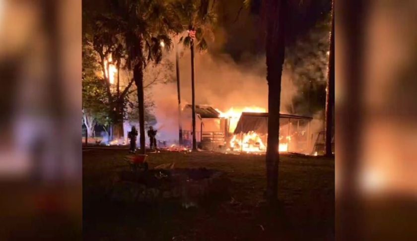 Collier County woman's home that was burned down due to a fire. (Credit: WINK News)