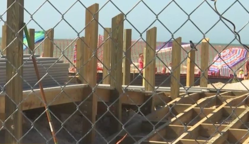 Construction at some points of beach access. (Credit: WINK News)