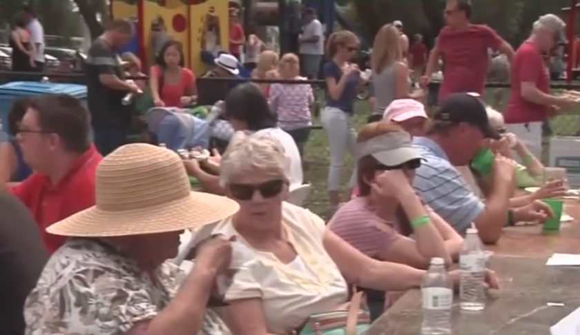 People enjoying the outdoors at the Taste of Cape. (Credit: WINK News)