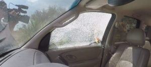 Tool breaks car window. (Credit: WINK News)