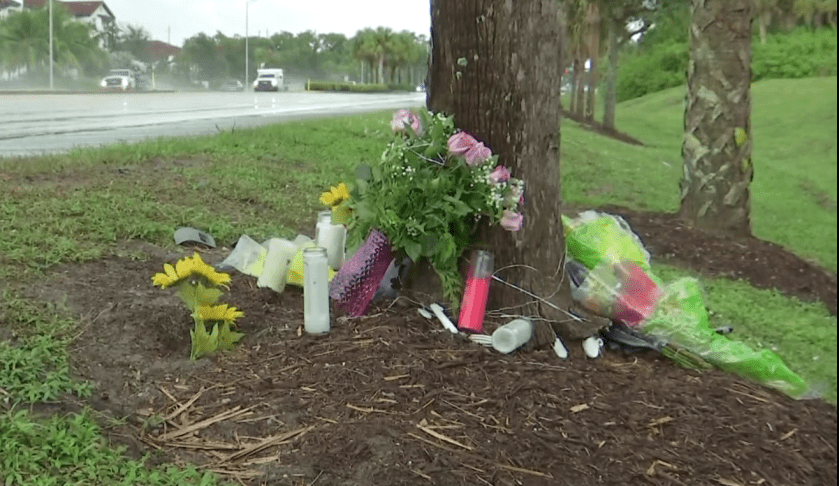 roadside memorial for victims