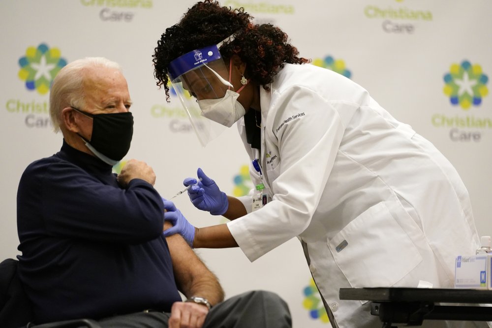 Biden gets COVID-19 vaccine, says ‘nothing to worry about’