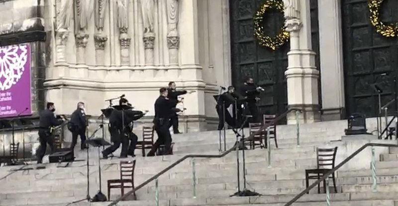 Man shot by police after shooting at Manhattan cathedral