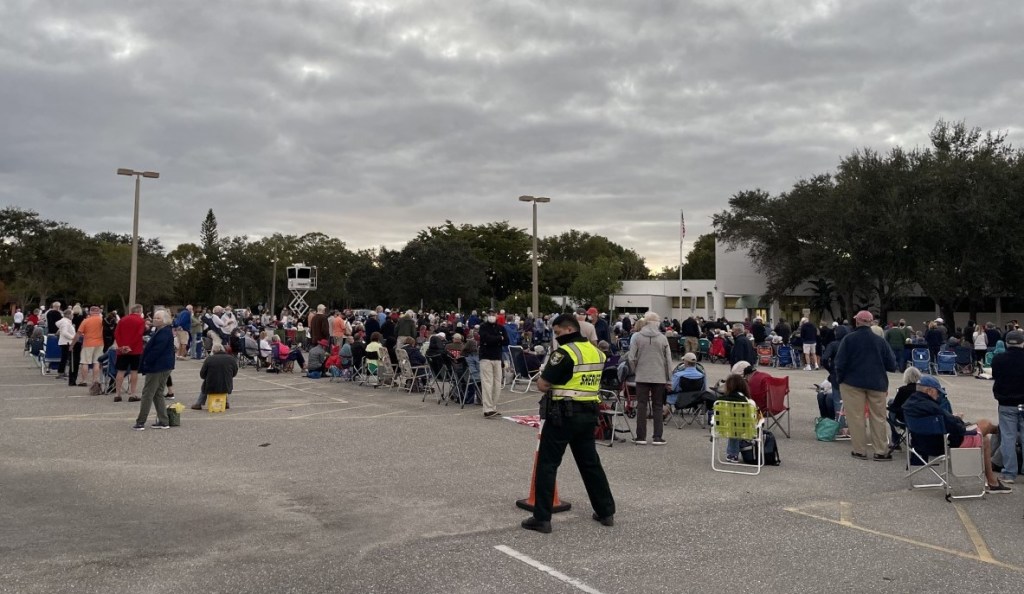 Lee County vaccination sites hit capacity on day 2 well before first shot given