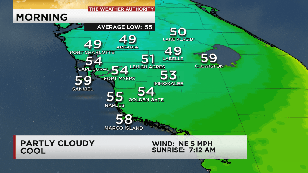 No rain likely until Christmas Eve, then a Christmas Day cold front