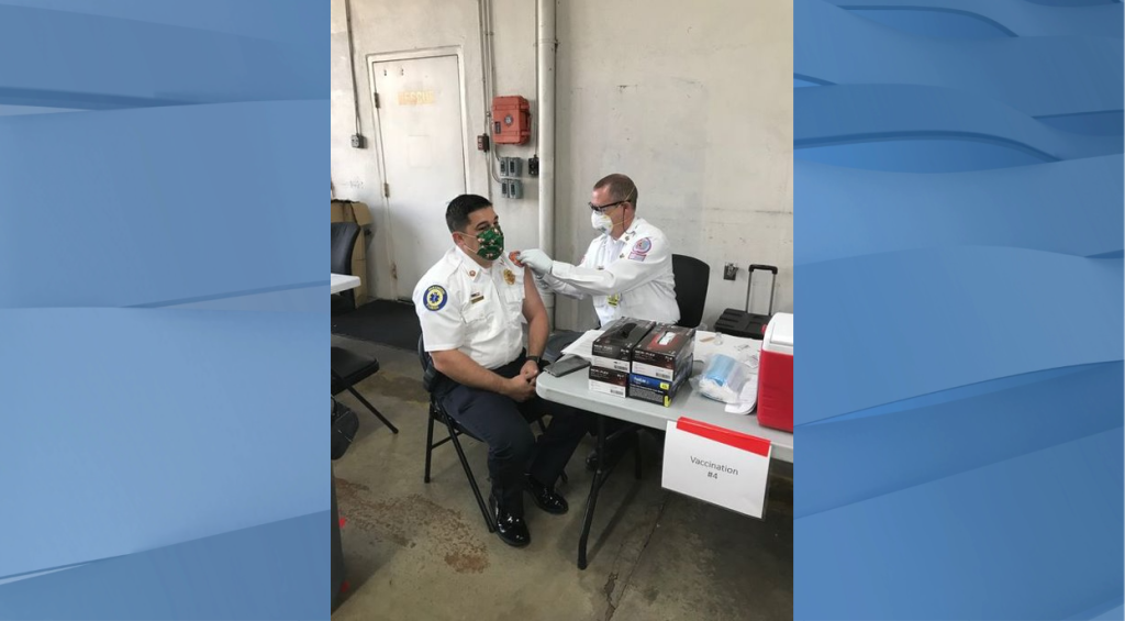 Lee County firefighters, paramedics started receiving vaccines Tuesday