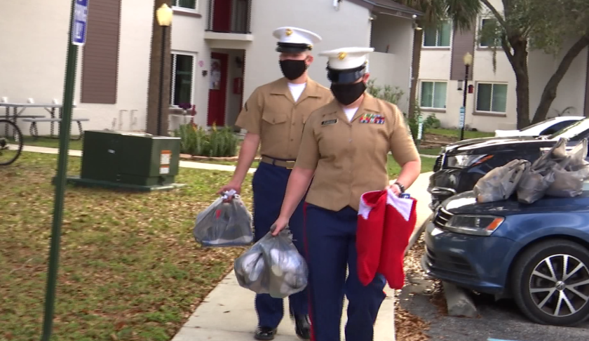 marines delivering gifts