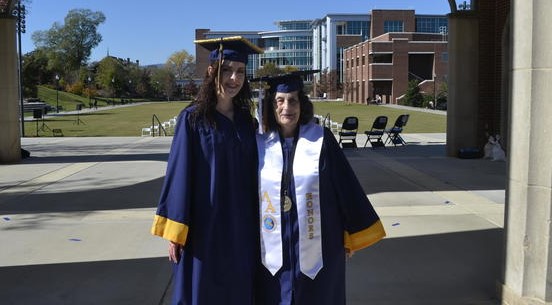 75-year-old grandmother and her granddaughter graduate college together