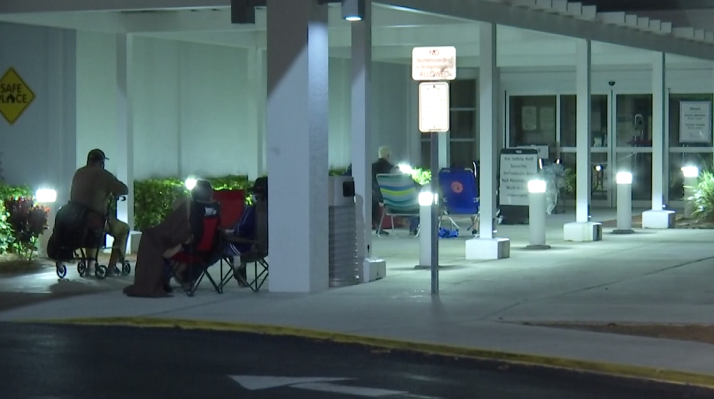 People camp out to get COVID-19 vaccine in Lehigh Acres