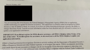 FEMA letter