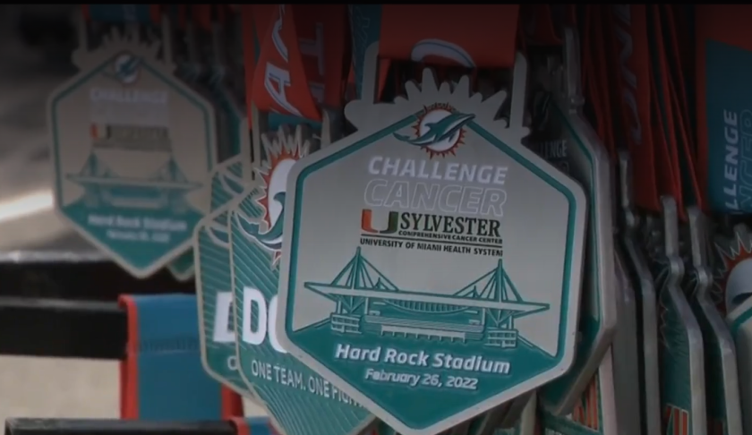 dolphins cancer challenge medals
