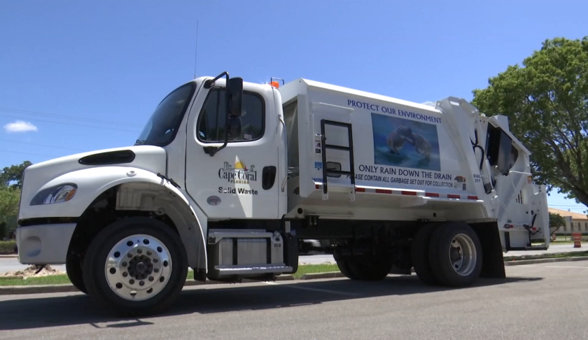 Cape Coral garbage truck
