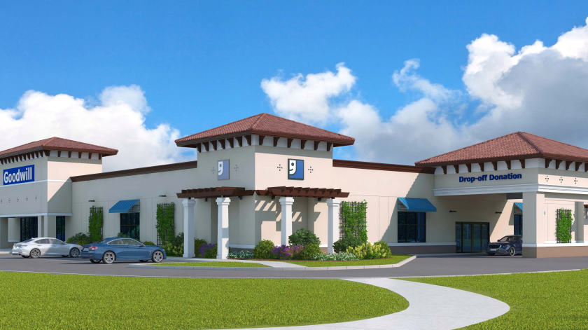 Rendering of a Goodwill store proposed for Estero Commons
