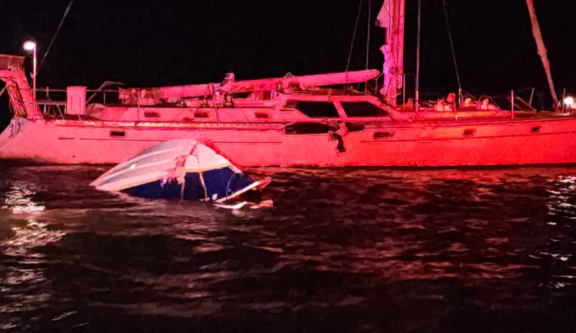 Sanibel Fire saves 7 from debris-filled waters after nighttime crash Credit: Sanibel Fire