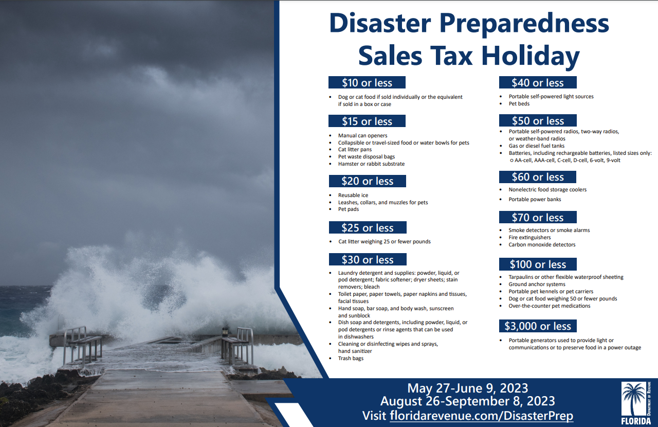 Florida Disaster Preparedness sales tax holiday ends today