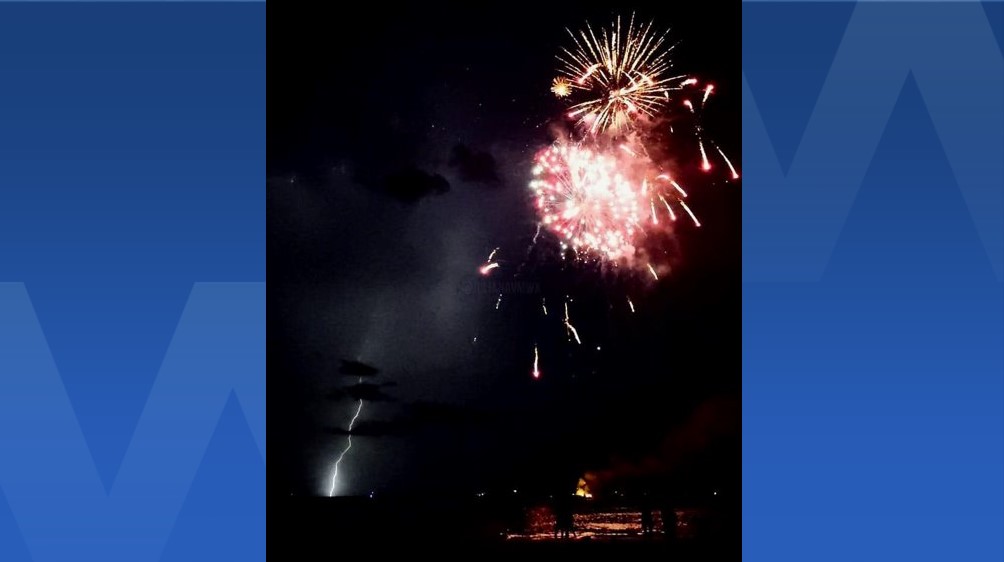 Fireworks and lightning caught by WINK News viewer on July 4th